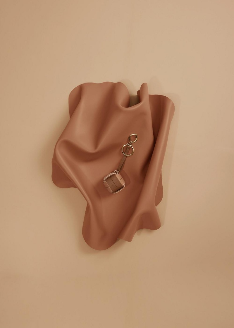 Polene Cubo Keyring Brune | Norge_P49642