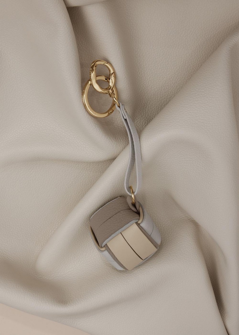 Polene Cubo Keyring Hvite | Norge_P45353