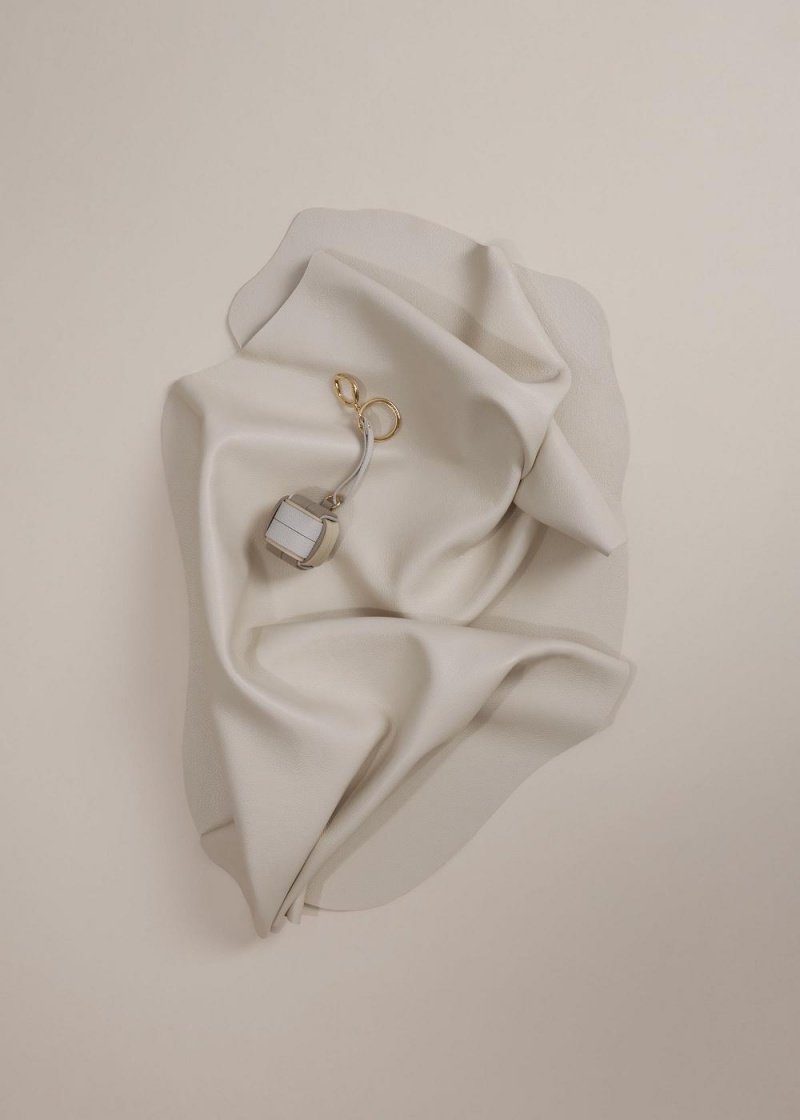 Polene Cubo Keyring Hvite | Norge_P45353