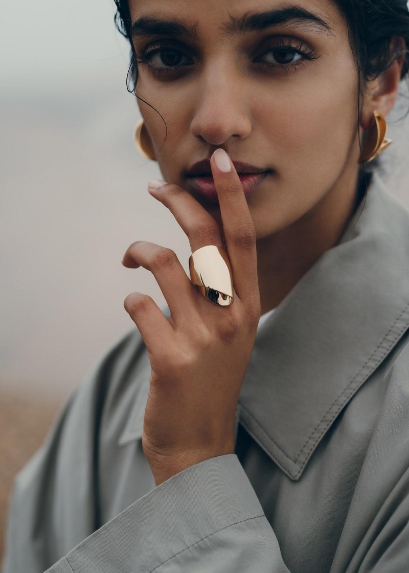 Polene Éole Draped Ring Gull | Norge_P25659